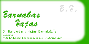 barnabas hajas business card